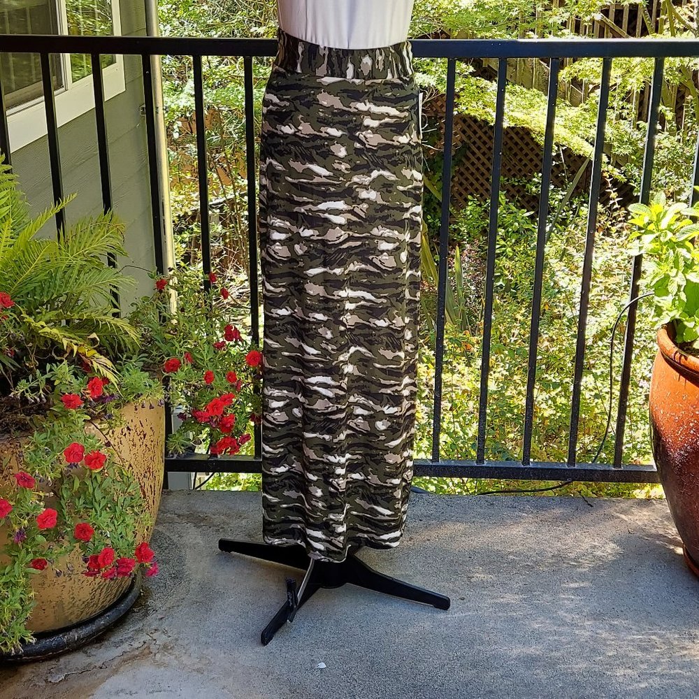 Camo Maxi Skirt